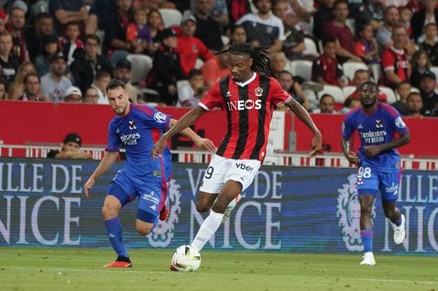 Khephren Thuram (OGC Nice) FOOTBALL : OGC Nice vs Lyon - Ligue 1 Uber Eats - Nice - 027 08 2023 NorbertScanella Panoramic 
