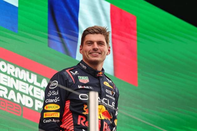 1 Max Verstappen NDL, Oracle Red Bull Racing, 01 , podium, award ceremony, race, Dutch Grand Prix, motorsport, Formula 1, 2023 season, 27 08 2023 NLD, Formula 1, CM Circuit Zandvoort, 27 08 2023 Zandvoort Copyright: xEibner-Pressefoto Grafx EP_AGF