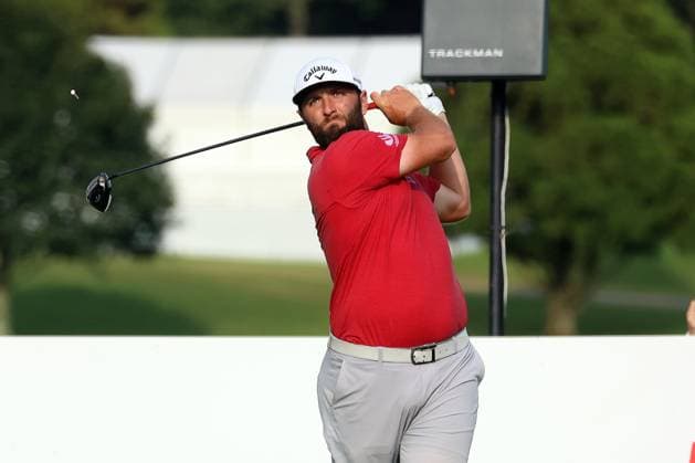 ATLANTA, GA - AUGUST 27: John Rahm during the final round of the 2023 Tour Championship on August 27, 2023 at East Lake Golf Club in Atlanta, Georgia. (Photo by Michael Wade Icon Sportswire) GOLF: AUG 27 PGA, Golf Herren - TOUR Championship EDITORIAL USE ONLY Icon23082766