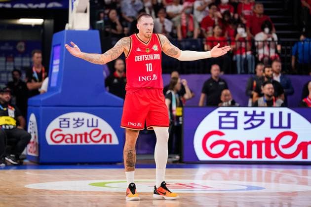 Daniel Theis (GER), AUGUST 27 2023 - Basketball : FIBA Basketball World Cup 1st Round Match between Australia 82-85 Germany at Okinawa Arena during FIBA Basketball World Cup 2023 in Okinawa, Japan. Noxthirdxpartyxsales  (227390590)