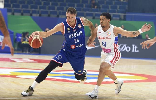 SERBIA vs PUERTO RICO STEFAN JOVIC, basketball player of Serbia at the FIBA World Cup match against Puerto Rico, at Araneta Coliseum. Manila, 28.08.2023. photo: Nebojsa Parausic MN press photo BASKETBALL, FIBA, WORLD CUP, SERBIA, PUERTO RICO Manila Araneta Coliseum Philippines Copyright: xNebojsaxParausicx xMNxPressx