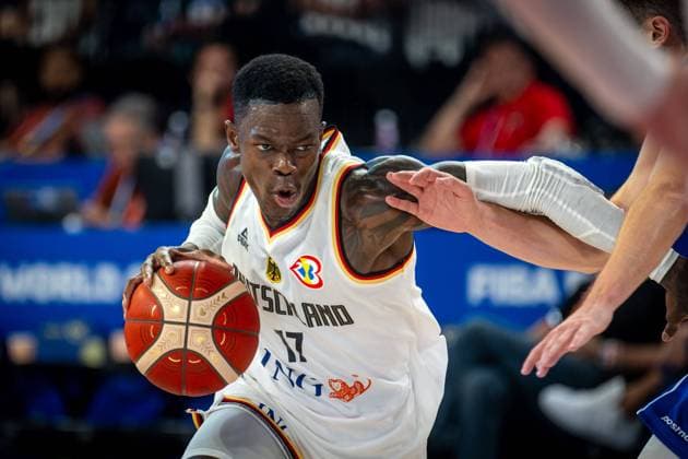 Bilder des Jahres 2023, Sport 08 August Sport Bilder des Tages Basketball Okinawa 29.08.2023 FIBA Basketball World Cup 2023 Weltmeisterschaft der Männer Deutschland (GER) - Finnland (FIN) Dennis Schröder Schroeder (Deutschland, No.17) Schröder Schroder *** Basketball Okinawa 29 08 2023 FIBA Basketball World Cup 2023 World Cup Men Germany GER Finland FIN Dennis Schröder Schroeder Germany, No 17 Schröder Schroder
