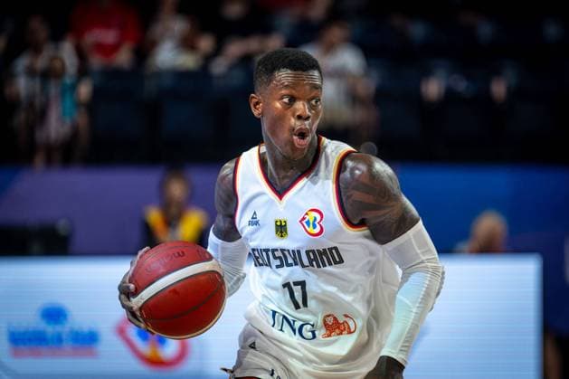 Basketball Okinawa 29 08 2023 FIBA Basketball World Cup 2023 World Cup Men Germany GER Finland FIN Dennis Schröder Schroeder Germany, No 17 Schröder Schroder