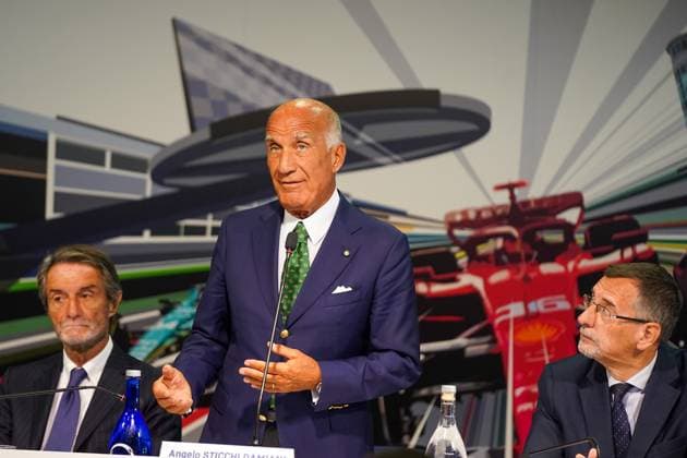 Formula 1 Pirelli Gran Premio d Italia Angelo Sticchi Damiani, president of ACI Italia, during the presentation press conference, PK, Pressekonferenz Formula 1 Pirelli Gran Premio d Italia 2023 on August 29th, 2023 in Monza, Italy. Monza Italy  Copyright: xAlessioxMorgesex originalFilename:morgese-formula1230829_npvjD.jpg