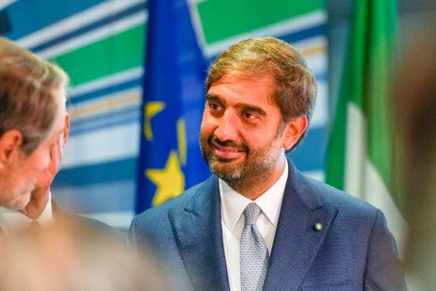 Geronimo Larussa, president of ACI Milan during the presentation press conference, PK, Pressekonferenz Formula 1 Pirelli Gran Premio d Italia 2023 on August 29th, 2023 in Monza, Italy. during 2023 GP Formula 1 Pirelli Grand Prix, Gran premio d Italia - Press Conference, Formula 1 Championship in Monza, Italy, August 29 2023  Copyright: xLucaxRossini IPAxSportx xipa-agex xx 0 IPA_IPA39929322