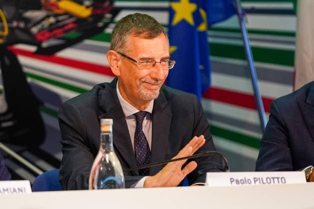 Paolo Pilotto, Monza city Mayor, during the presentation press conference, PK, Pressekonferenz Formula 1 Pirelli Gran Premio d Italia 2023 on August 29th, 2023 in Monza, Italy. during 2023 GP Formula 1 Pirelli Grand Prix, Gran premio d Italia - Press Conference, Formula 1 Championship in Monza, Italy, August 29 2023 Copyright: xLucaxRossini IPAxSportx xipa-agex xx 0 IPA_IPA39929328