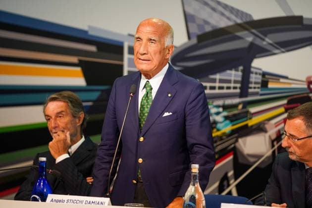 Angelo Sticchi Damiani, president of ACI Italia, during the presentation press conference, PK, Pressekonferenz Formula 1 Pirelli Gran Premio d Italia 2023 on August 29th, 2023 in Monza, Italy. during 2023 GP Formula 1 Pirelli Grand Prix, Gran premio d Italia - Press Conference, Formula 1 Championship in Monza, Italy, August 29 2023 Copyright: xLucaxRossini IPAxSportx xipa-agex xx 0 IPA_IPA39929340