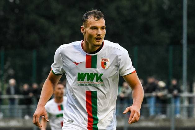 GER, RL Bayern, FC Memmingen vs FC Augsburg II 29 08 2023, Arena, Memmingen, GER, RL Bayern, FC Memmingen vs FC Augsburg II, in picture Alem Japaur Augsburg, 11 nordphotoxGmbHx xHafner nph00200