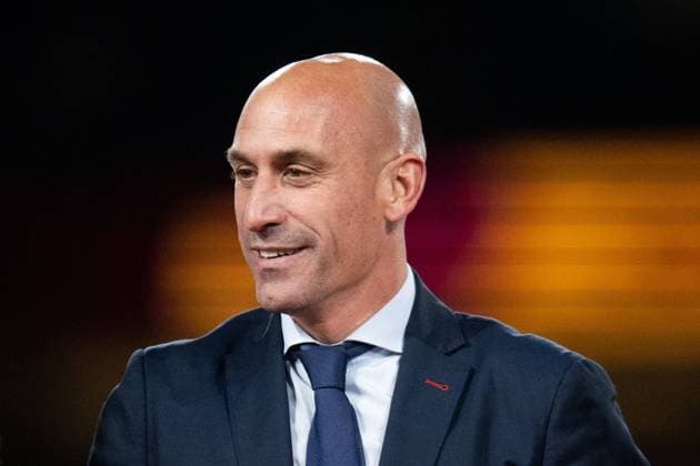 230820 Luis Rubiales, President of the Spanish Football Association, during the award ceremony after the FIFA Women s World Cup final between Spain and England on August 20, 2023 in Sydney Photo Jon Olav Nesvold BILDBYRAN COP 217 MB0706 football soccer football soccer soccer world cup final fifa womens world cup final spain spain 32 women bbeng football world cup final women women  Copyright: JONxOLAVxNESVOLD BB230820JE213