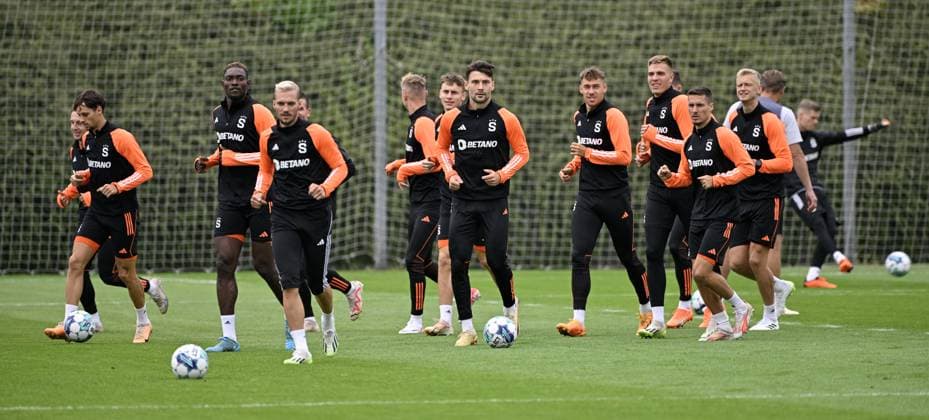 Soccer players of Sparta Praha in action during the training session prior to European League of Football 4th qualifying round return match: Sparta Praha vs Dinamo Zagreb in Prague, Czech Republic, August 30, 2023. (CTKxPhoto VitxSimanek) CTKPhotoP2023083003365  CTKPhotoP2023083003365