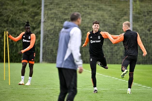 Soccer players of Sparta Praha in action during the training session prior to European League of Football 4th qualifying round return match: Sparta Praha vs Dinamo Zagreb in Prague, Czech Republic, August 30, 2023. (CTKxPhoto VitxSimanek) CTKPhotoP2023083003375  CTKPhotoP2023083003375