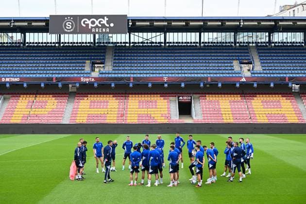 UEFA Europa League play-offs: Dinamo Zagreb training session Players of Dinamo Zagreb during the training session at Letna Stadium in Prague, Czech Republic, on August 30, 2023. ahead of the UEFA Europa League playoff 2nd match between Sparta Praha and Dinamo Zagreb. MarkoxLukunic PIXSELL