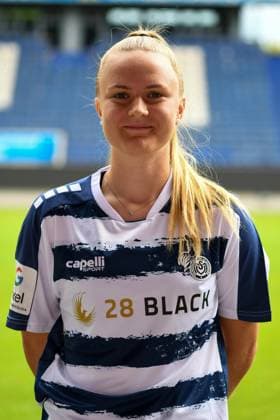Paula Flach MSV Duisburg women GER, Football, MSV Duisburg women team presentation season 2023 24, 28 08 2023 DFL DFB REGULATES PROHIBIT ANY USE OF PHOTOGRAPHS AS IMAGE SEQUENCES AND OR QUASI VIDEO GER, Football, MSV Duisburg women team presentation season 2023 24, 28 08 2023 Duisburg Copyright: xEibner-Pressefoto ThomasxThienelx EP_TTL