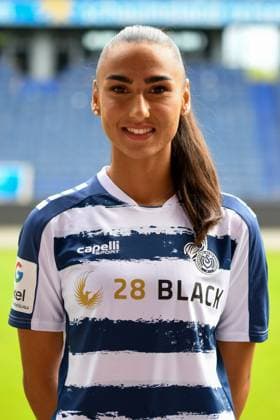 Miray Cin MSV Duisburg women GER, Football, MSV Duisburg women team presentation season 2023 24, 28 08 2023 DFL DFB REGULATIONS PROHIBIT ANY USE OF PHOTOGRAPHS AS IMAGE SEQUENCES AND OR QUASI VIDEO GER, Football, MSV Duisburg women team presentation season 2023 24, 28 08 2023 Duisburg Copyright: xEibner-Pressefoto ThomasxThienelx EP_TTL