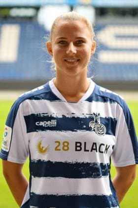 Meret Guenster MSV Duisburg women GER, Football, MSV Duisburg women team presentation season 2023 24, 28 08 2023 DFL DFB REGULATES PROHIBIT ANY USE OF PHOTOGRAPHS AS IMAGE SEQUENCES AND OR QUASI VIDEO GER, Football, MSV Duisburg women team presentation season 2023 24, 28 08 2023 Duisburg Copyright: xEibner-Pressefoto ThomasxThienelx EP_TTL