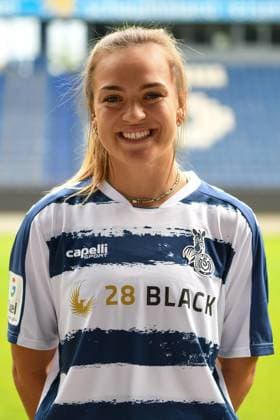 Nathalie Muth MSV Duisburg women GER, Football, MSV Duisburg women team presentation season 2023 24, 28 08 2023 DFL DFB REGULATES PROHIBIT ANY USE OF PHOTOGRAPHS AS IMAGE SEQUENCES AND OR QUASI VIDEO GER, Football, MSV Duisburg women team presentation season 2023 24, 28 08 2023 Duisburg Copyright: xEibner-Pressefoto ThomasxThienelx EP_TTL