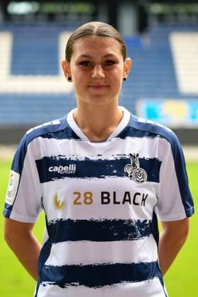 Antonia Halverkamps MSV Duisburg women GER, Football, MSV Duisburg women team presentation season 2023 24, 28 08 2023 DFL DFB REGULATES PROHIBIT ANY USE OF PHOTOGRAPHS AS IMAGE SEQUENCES AND OR QUASI VIDEO GER, Football, MSV Duisburg women team presentation season 2023 24, 28 08 2023 Duisburg Copyright: xEibner-Pressefoto ThomasxThienelx EP_TTL