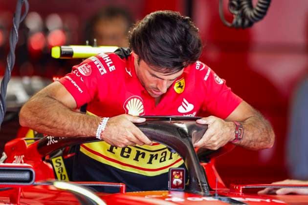 SAINZ Carlos (spa), Scuderia Ferrari SF-23, portrait during the 2023 Formula 1 Pirelli Grand Premio d™Italia Grand Prix, 14th round of the 2023 Formula One World Championship, WM, Weltmeisterschaft from September 1 to 3, 2023 on the Autodromo Nazionale di Monza, in Monza, Italy - F1 - ITALIAN GRAND PRIX 2023 DPPI Panoramic  00123032__R5_6395