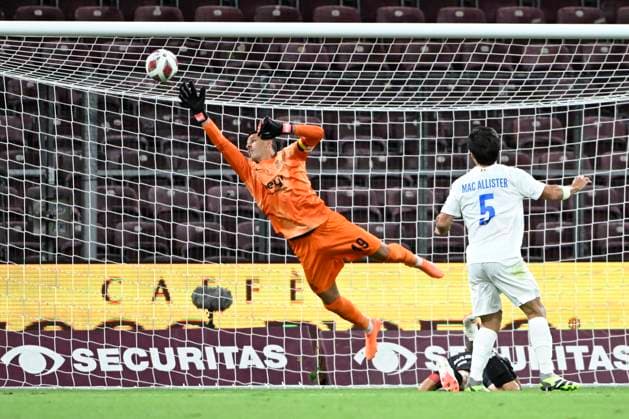 FC Lugano v Royal Union Saint-Gilloise - UEFA Europa League GENEVE, SWITZERLAND - AUGUST 31 : Moris Anthony goalkeeper of Union St-Gilloise during the UEFA Europa League Play-offs 2nd leg match between FC Lugano and Royal Union Saint-Gilloise on August 31, 2023 in Geneve, Switzerland, 31 08 2023 Geneve Switzerland  Copyright: xVincentxKalutx