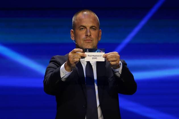 Monte Carlo, Monaco, 31st August 2023. Former England, Chelsea and West Ham player Joe Cole pulls out Real Madrid CF from the pot during the draw of the UEFA European Club Football Season Kick Off - Monaco. Picture date: 31st August 2023. Picture credit should read: Jonathan Moscrop Sportimage EDITORIAL USE ONLY. No use with unauthorised audio, video, data, fixture lists, club league logos or live services. Online in-match use limited to 120 images, no video emulation. No use in betting, games or single club league player publications. SPI-2544-0053