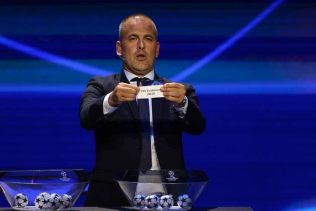 Monte Carlo, Monaco, 31st August 2023. Former England, Chelsea and West Ham player Joe Cole pulls PSV Eindhoven out from the pot during the draw of the UEFA European Club Football Season Kick Off - Monaco. Picture date: 31st August 2023. Picture credit should read: Jonathan Moscrop Sportimage EDITORIAL USE ONLY. No use with unauthorised audio, video, data, fixture lists, club league logos or live services. Online in-match use limited to 120 images, no video emulation. No use in betting, games or single club league player publications. SPI-2544-0056