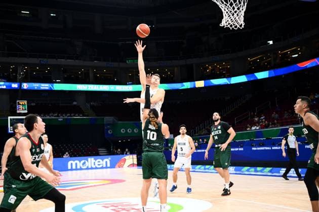 Yanni Wetzell (NZL), AUGUST 31, 2023 - Basketball - FIBA World Cup 2023 - Classification Round 17-32 Group N between New Zealand 100-108 Mexico at Mall of Asia Arena, Manila, Philippines. Noxthirdxpartyxsales  (227751515)
