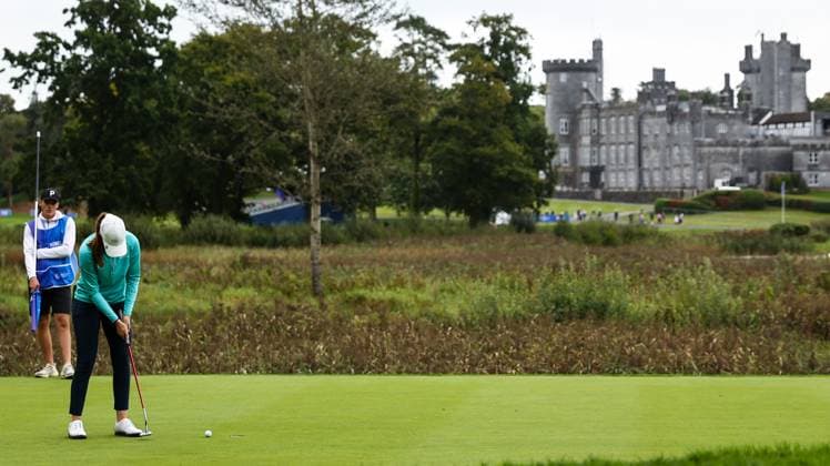 2023 KPMG Women s Irish Open, Dromoland Castle, Clare 1 9 2023 Ireland™s Kate Lanigan putts on the 10th green Kate Lanigan putts on the 10th green 1 9 2023  Copyright: x INPHO BenxBradyx BB1_6449