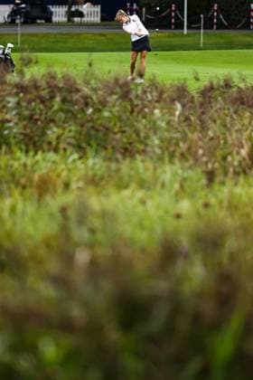 2023 KPMG Women s Irish Open, Dromoland Castle, Clare 1 9 2023 Ireland™s Emma Fleming hits her shot down the 10th fairway to get on the green Emma Fleming hits her shot down the 10th fairway to get on the green 1 9 2023  Copyright: x INPHO BenxBradyx BST_0587
