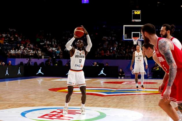 01 09 2023, FIBA Basketball World Cup, Okinawa Japan , Germany Georgia, Matchday 4, Group K Dennis Schröder GER, No17 at free throw Okinawa Okinawa Arena Okinawa Japan