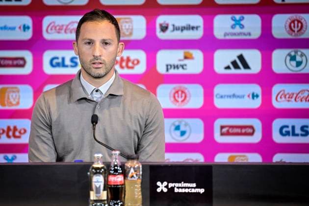 Tedesco Domenico head coach of Belgian Team national team, Nationalteam selection - 1-09-23 TUBEKE, BELGIUM - SEPTEMBER 01 : Tedesco Domenico head coach of Belgian Team during the presentation of his selection of the belgian national team on September 1, 2023 in TUBEKE, BELGIUM, 01 09 2023 TUBEKE BELGIUM  Copyright: xSesx