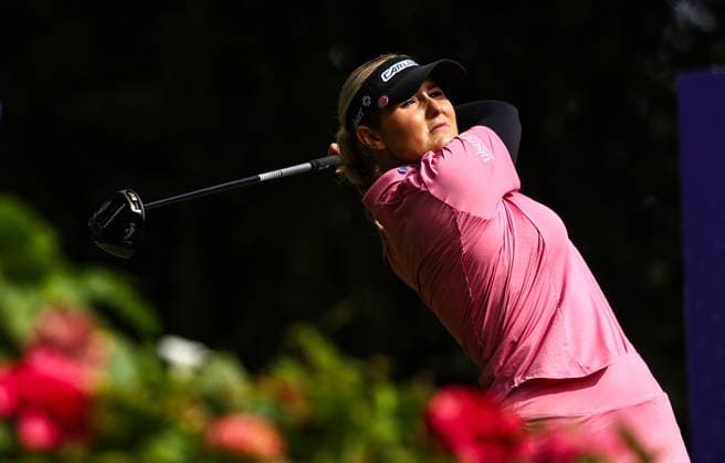 2023 KPMG Women s Irish Open, Dromoland Castle, Clare 1 9 2023 Northern Ireland™s Olivia Mehaffey off the 8th tee Olivia Mehaffey off the 8th tee 1 9 2023  Copyright: x INPHO BenxBradyx BST_0925