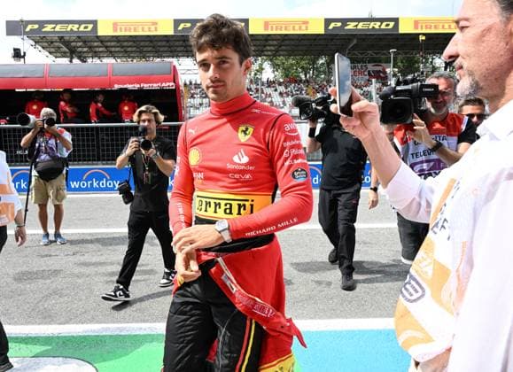 September 1, 2023, Monza, Italy: Monaco driver Charles Leclerc of Scuderia Ferrari gets prepared for the first practie session at the Autodromo Nazionale Monza race track in Monza, to attend the first practice session, Monza, Italy, 1 September 2023. The Formula 1 Grand Prix of Italy is held on 3 September 2023. ANSA DANIEL DAL ZENNARO ITALY FORMULA 1  - ZUMAa110 20230901_zaf_a110_021 Copyright: xDanielxDalxZennarox