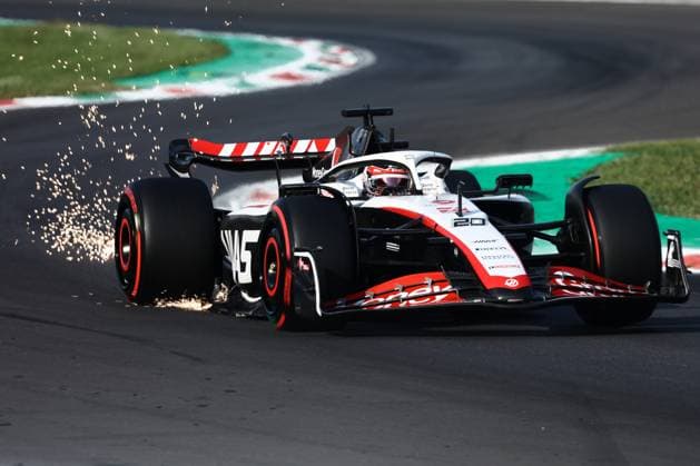 F1 Italian Grand Prix 2023 Practice 2 Kevin Magnussen of Haas during second practice ahead of the Formula 1 Italian Grand Prix at Autodromo Nazionale di Monza in Monza, Italy on September 1, 2023. Monza Italy  Copyright: xJakubxPorzyckix originalFilename:porzycki-f1italia230901_npsN0.jpg