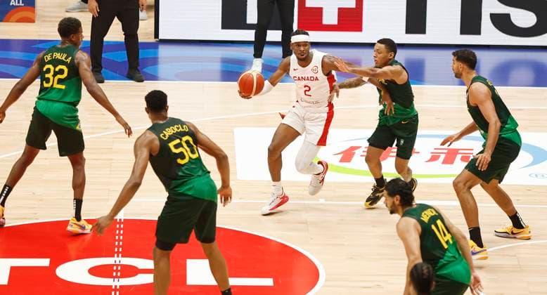 Partido de la Copa Mundial de Baloncesto entre Canada y Brasil. FIBA Basketball World Cup match between Canada and Brazil. ÃNGELxRIVERO  ecommerceFotos eCommerce2-140484393