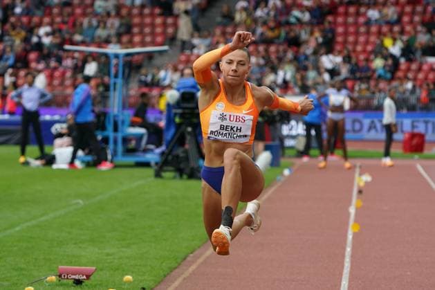 Zürich, Leichtathletik, Athletics, Track and Field, Daimond League , Weltklasse Zürich 2023, 31.08.2023 Letzigrund Zürich, Dreisprung Frauen , Tripple Jump Women, Maryna Bekh-Romanchuk, Ukriane Copyright Gladys Chai von der Laage *** Zurich, Athletics, Athletics, Track and Field, Daimond League , Weltklasse Zürich 2023, 31 08 2023 Letzigrund Zurich, Triple Jump Women , Tripple Jump Women, Maryna Bekh Romanchuk, Ukriane Copyright Gladys Chai von der Laage