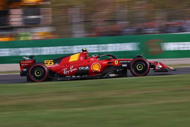 F1 Gran Prix of Italy Carlos Sainz of Scuderia Ferrari on track during practice ahead of the F1 Grand Prix of Italy at Autodromo Nazionale on September 1, 2023 Monza, Italy. Monza Autodromo Nazionale Italy Copyright: xMarcoxCanonierox