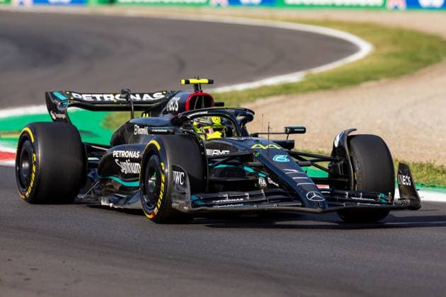 MONZA, ITALY - SEPTEMBER 01: Mercedes driver Lewis Hamilton (44) of United Kingdom during practice for the F1 Italian Grand Prix on Friday, September 1, 2023 at the Autodromo Nazionale Monza in Monza, Italy. (Photo by Bob Kupbens Icon Sportswire) AUTO: SEP 01 F1 Italian Grand Prix EDITORIAL USE ONLY Icon230901253