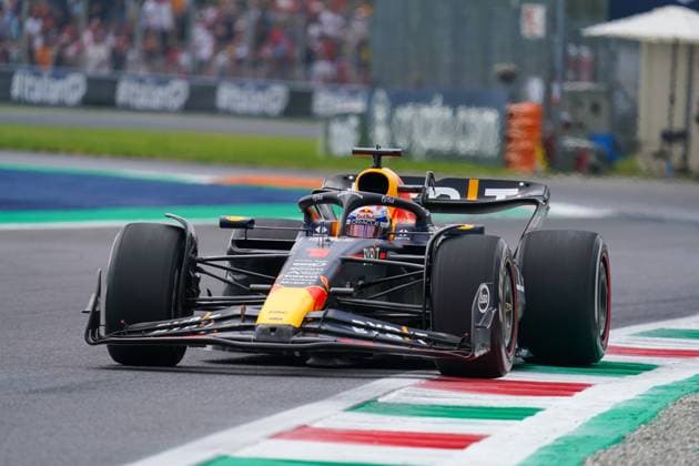 F1 Grand Prix of Italy - Practice Max Verstappen of Netherlands driving the (1) Oracle Red Bull Racing RB19 Honda RBPT during the Formula 1 Pirelli Gran Premio d Italia 2023 on September 1st, 2023 in Monza, Italy. Monza Italia  Copyright: xAlessioxMorgesex originalFilename:morgese-formula1230901_np44i.jpg