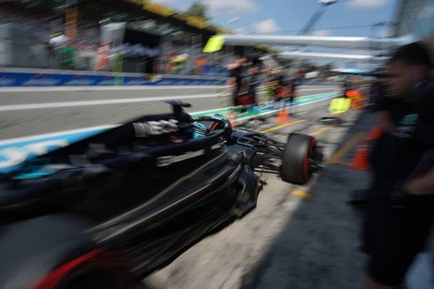 FORMULA 1 PIRELLI GRAN PREMIO D ITALIA 2023 02 09 2023, Autodromo Nazionale di Monza, Monza, FORMULA 1 PIRELLI GRAN PREMIO D ITALIA 2023 ,in the picture George Russell GBR , Mercedes AMG Petronas Formula One Team nordphotoxGmbHx xBratic nph00250