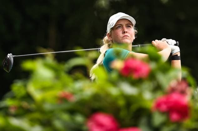 2023 KPMG Women s Irish Open, Dromoland Castle, Clare 2 9 2023 Ireland™s Sara Byrne tees off on the 8th Sara Byrne tees off on the 8th 2 9 2023  Copyright: x INPHO BenxBradyx BST_8404