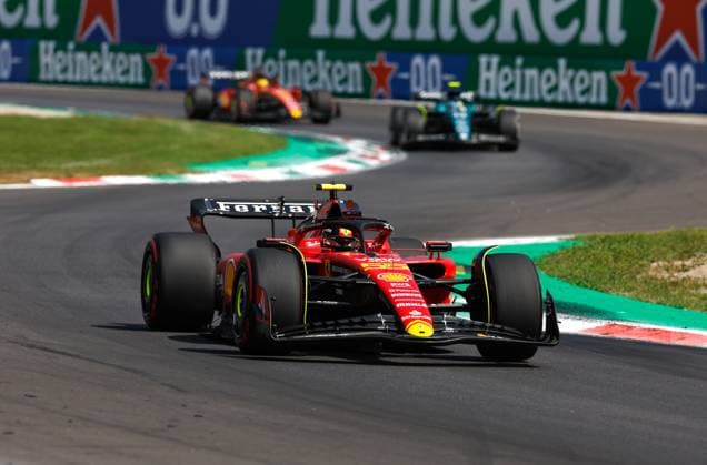 55 Carlos Sainz ESP, Scuderia Ferrari , F1 Grand Prix of Italy at Autodromo Nazionale Monza on September 2, 2023 in Monza, Italy Photo by HOCH ZWEI Monza Italy