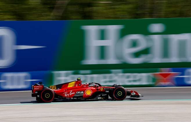 55 Carlos Sainz ESP, Scuderia Ferrari , F1 Grand Prix of Italy at Autodromo Nazionale Monza on September 2, 2023 in Monza, Italy Photo by HOCH ZWEI Monza Italy