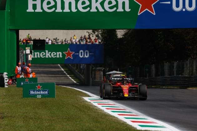 55 Carlos Sainz ESP, Scuderia Ferrari , F1 Grand Prix of Italy at Autodromo Nazionale Monza on September 2, 2023 in Monza, Italy Photo by HOCH ZWEI Monza Italy