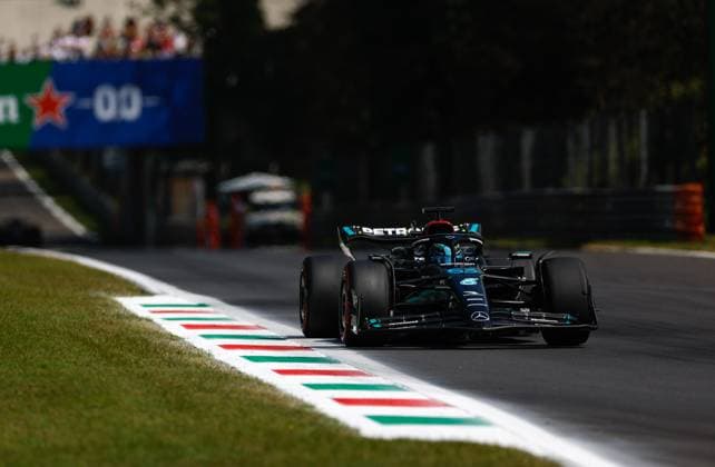 63 George Russell GBR, Mercedes AMG Petronas F1 Team , F1 Grand Prix of Italy at Autodromo Nazionale Monza on September 2, 2023 in Monza, Italy Photo by HOCH ZWEI Monza Italy