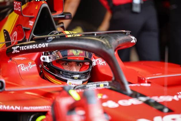 55 Carlos Sainz (ESP, Scuderia Ferrari), F1 Grand Prix of Italy at Autodromo Nazionale Monza on September 2, 2023 in Monza, Italy. (Photo by HOCH ZWEI Italy Photo Press) (Verwendung nur in Deutschland - GERMANY ONLY) *** 55 Carlos Sainz ESP, Scuderia Ferrari , F1 Grand Prix of Italy at Autodromo Nazionale Monza on September 2, 2023 in Monza, Italy Photo by HOCH ZWEI Italy Photo Press Use only in Germany GERMANY ONLY 