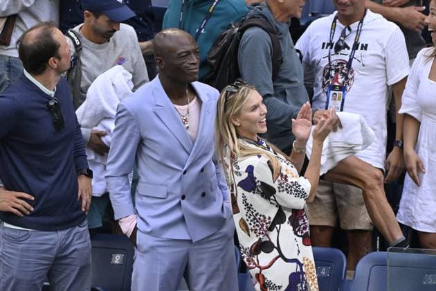 Tennis : Us Open 2023 - Seal - Angleterrre - soutient Jannick Sinner sur le Court Amstrong Tennis : US open 2023 - 02 09 23 ChrysleneCaillaud Panoramic 