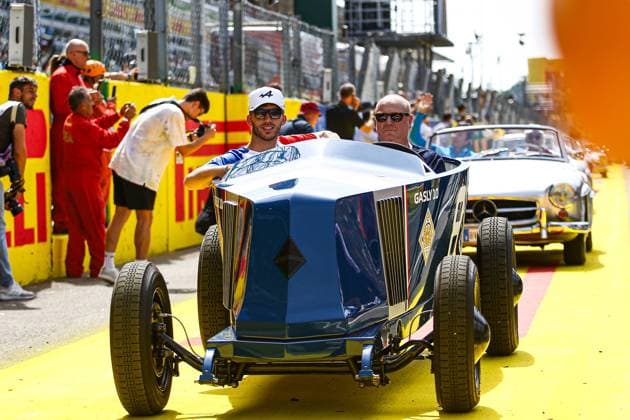 Italy, Monza, 03 09 2023, Autodromo di Monza, F1 Grand Prix of Italy Race, Pierre Gasly of France and Alpine F1 during the drivers parade Monza Autodromo di Monza Monza Italy  eu-images-645