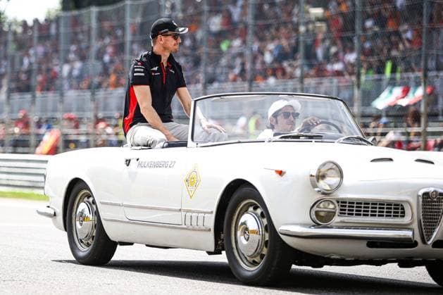 Italy, Monza, 03 09 2023, Autodromo di Monza, F1 Grand Prix of Italy Race, Nico Hulkenberg of Germany and Haas F1 during the drivers parade Monza Autodromo di Monza Monza Italy  eu-images-645
