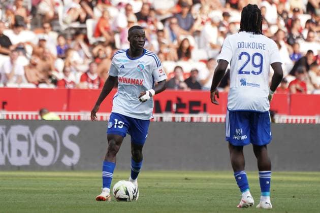 Habib Diarra (RC Strasbourg) FOOTBALL : OGC Nice vs RC Strasbourg - Ligue 1 Uber Eats - Nice - 03 09 2023 NorbertScanella Panoramic 