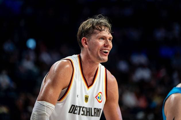 Basketball Okinawa 03 09 2023 FIBA Basketball World Cup 2023 World Championship Men Round 2 Germany GER Slovenia SLO Moritz Wagner Germany, No 13 Cheering